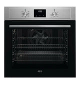 AEG BEX335011M (48) SurroundCook Built-in Electric Single Oven with Aqua Clean in Stainless Steel - A Rated - (Ex Display) - HW182248