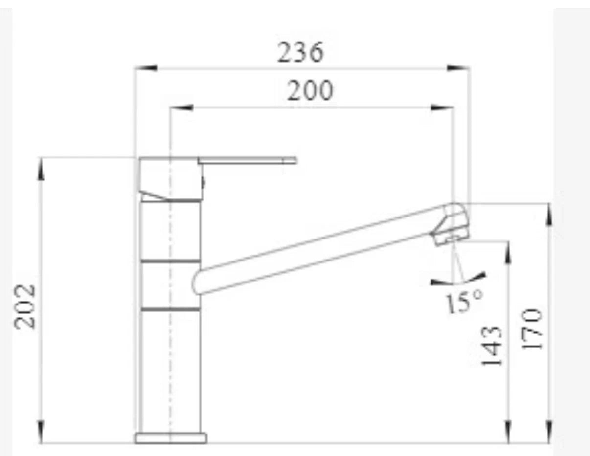 Blanco 453509 BM1630CH Fleet Kitchen High Pressure Single Lever Mixer Tap in Chrome - HW181996