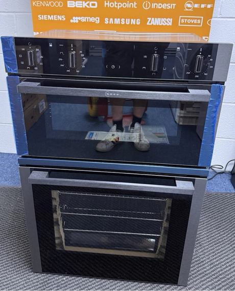 Neff N50 U1ACE2AG3B (35) Built-in Electric Double Oven in Graphite - A/B Rated - (Ex Display) - HW182535