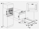 Hotpoint GUD0ABF (90) Built-in Storage Drawer with Black Glass - (Ex Display) - HW181990
