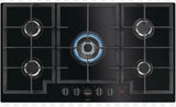 AEG HKB95450NB (59) 5 Burner 88cm Gas on Glass Hob with Cast Iron Pan Supports - (Tatty Packaging) - HW182859