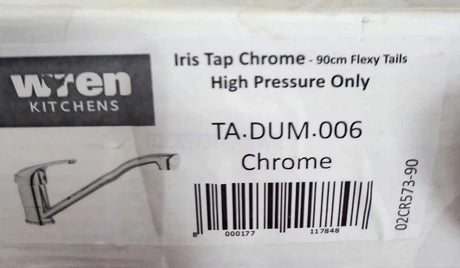 Wren Kitchens Iris Chrome Monobloc Single Lever Kitchen Mixer Tap - (New Boxed) - TA.DUM.006 - HW182790