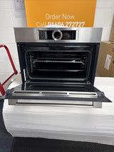 Bosch Series 8 CSG656BS1B Built-in Electric 47 Litre Compact Steam Oven with 4D Hot Air in Stainless Steel - (Blemished) - HW181931