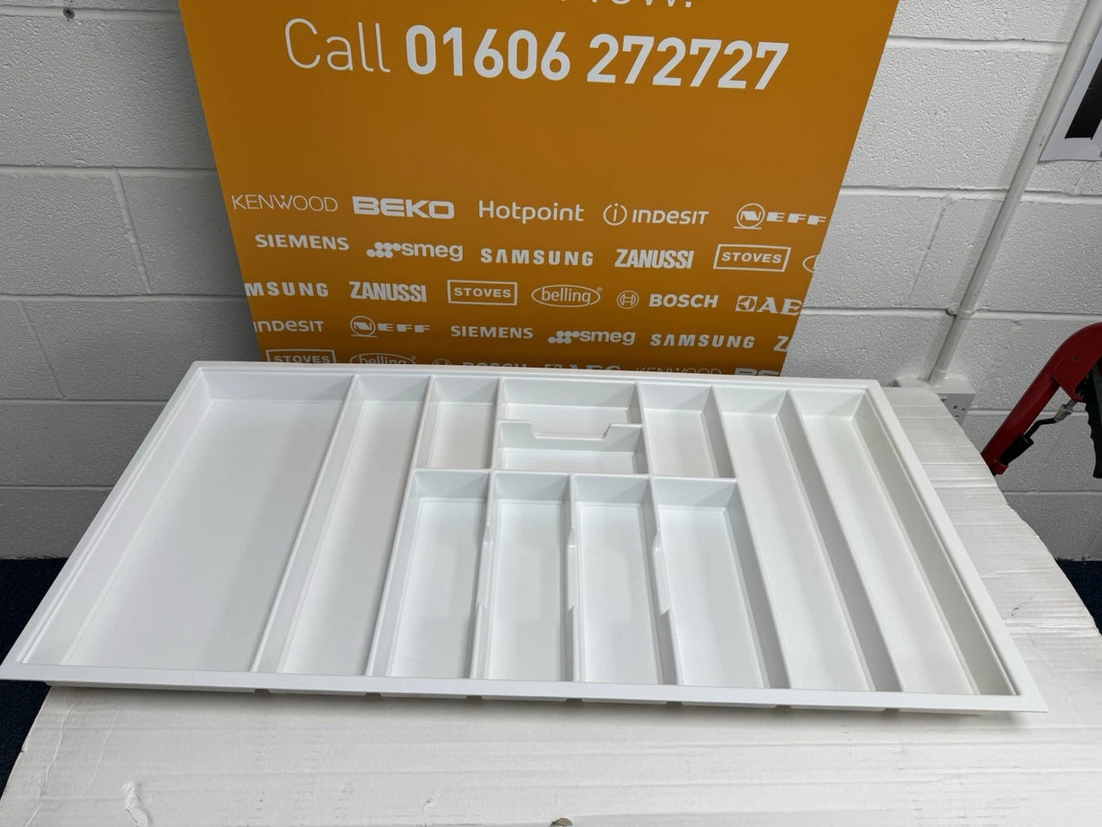 White Plastic Cutlery Drawer Insert (Thickness-2.5mm Width-900mm  Depth-470mm Height-55mm) - Box of 5 - WCT5 - MANAGERS SPECIAL NOW £32.00