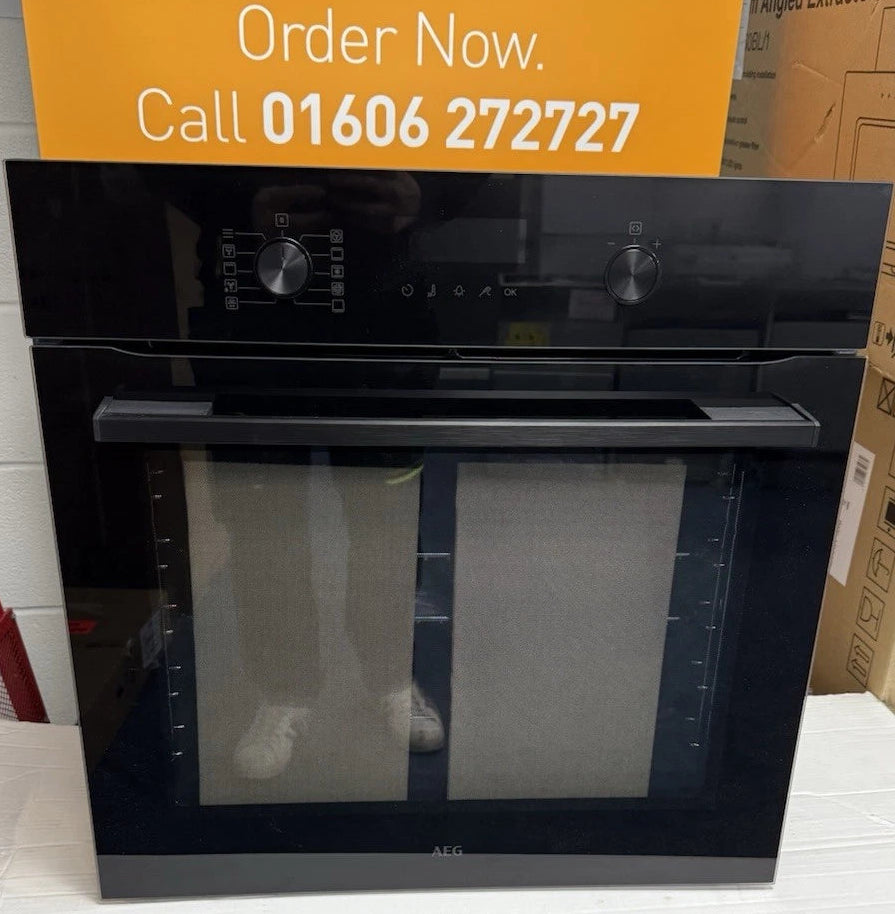 AEG OS6AB50AK (31) Sense Cook Built-in Electric Single Oven in Black - A+ Rated - (Ex Display) - HW182531
