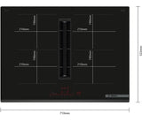 Bosch PVQ731H26E (59) Series 6 70cm 4-Zone Venting Induction Hob in Black - (Tatty Box) - HW181959-01
