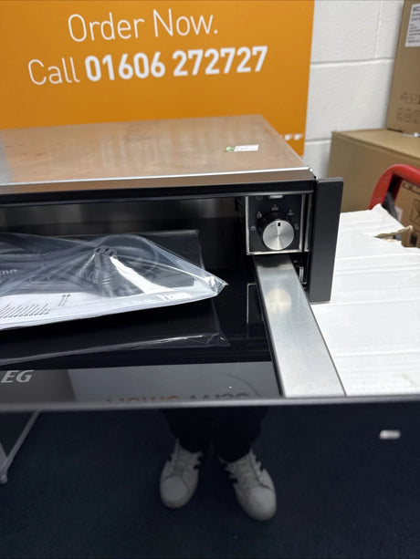 AEG KDK911424M (26) 14cm Warming Drawer in Black Glass - (No Front Branding) - HW181926