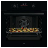 AEG 6000 Series OS6PB50AK (30) Built-in Electric Single Oven with Pyrolytic Self Cleaning in Black - A+ Rated - (Ex Display) - HW182330