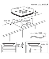 AEG 7000 Series IAX64411CB 59cm 4-Zone SenseBoil® Induction Hob in Black - Hob2Hood - (Tatty Box) - HW181823