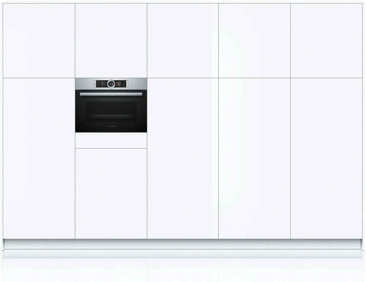 Bosch Series 8 CSG656BS1B Built-in Electric 47 Litre Compact Steam Oven with 4D Hot Air in Stainless Steel - (Blemished) - HW181931