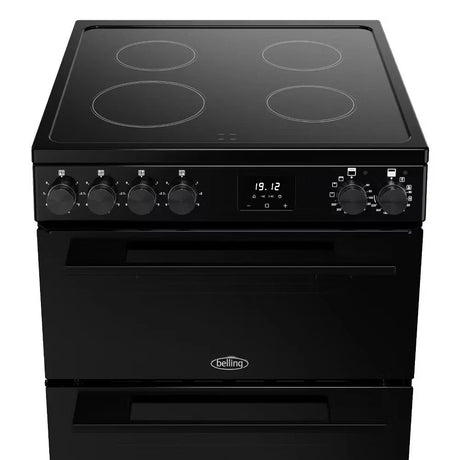Belling 444412049 FSA Vision 60E BLK (77) 60cm Electric Ceramic Cooker with Double Oven in Black - (Ex Display) - HW182377