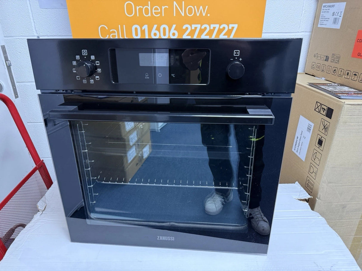 Zanussi ZOPNX6K2 (31) Built-in Electric Single Oven with Pyrolytic Self Cleaning in Black - A+ Rated - (Blemished) - HW181831