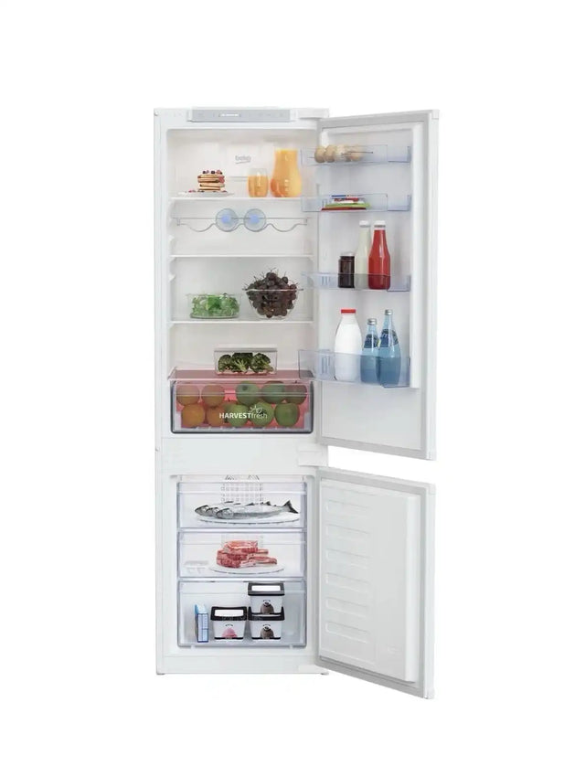 Beko BCFD473 (70) 70/30 Frost Free Integrated Fridge Freezer with Sliding Hinge - E Rated - (Ex Display) - HW182870