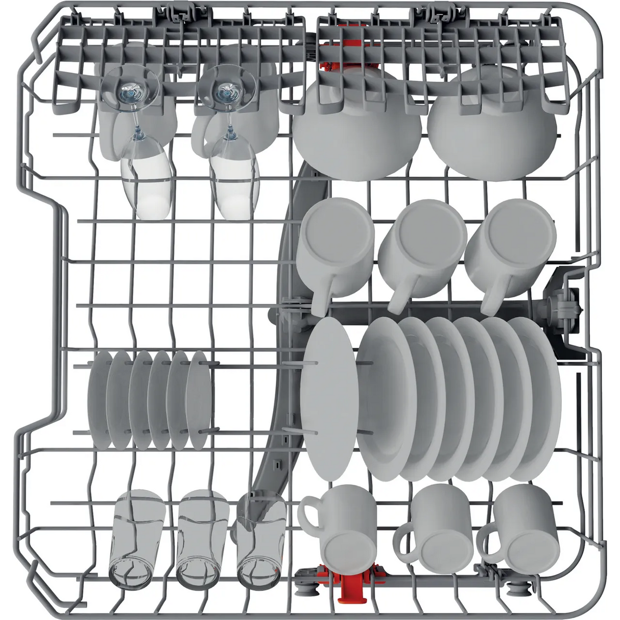 Hotpoint H3B L626 X UK Semi Integrated Full Size Dishwasher with Black and Stainless Control Panel - Fixed Door Hinge Kit - E Rated - HW181877