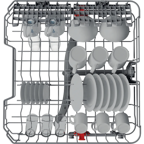 Hotpoint H3B L626 X UK Semi Integrated Full Size Dishwasher with Black and Stainless Control Panel - Fixed Door Hinge Kit - E Rated - HW181877