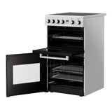 New World 444412057 (73) FDO 50E 50cm Electric Ceramic Cooker in White - (Ex Display) - HW182373