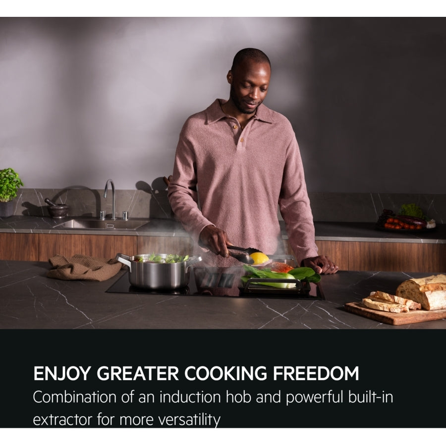 AEG SaphirMatt® TCH74B01FZ (61) 71cm 4 Zone Induction Hob with Venting Extraction in Matt Black - A+ Rated - (Tatty Box) - HW182361 - MANAGERS SPECIAL PRICE £1039.20