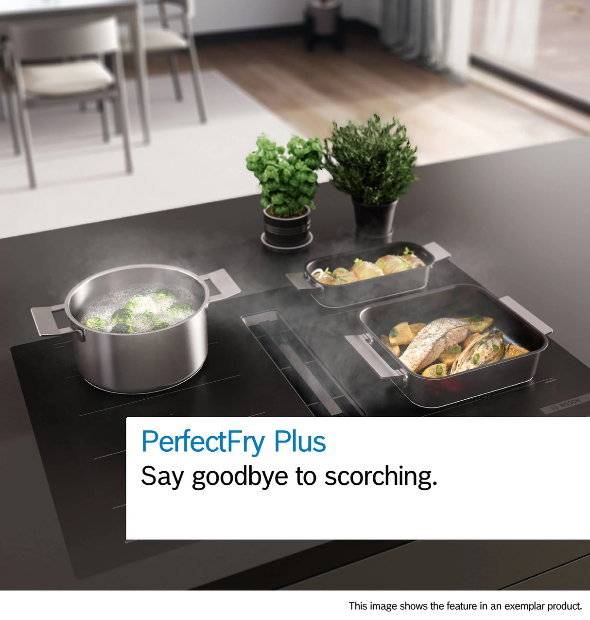 Bosch PVQ731H26E (59) Series 6 70cm 4-Zone Venting Induction Hob in Black - (Tatty Box) - HW181959-01