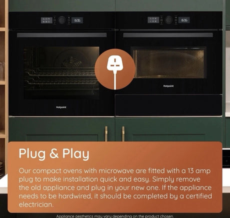 Hotpoint HPD 254CR BUK (17) 1000W 31 Litre Built-in Microwave and Grill in Black - (Ex Display) - HW182217