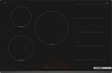 Bosch Series 6 PXV831HC1E 80cm 5 Zone Induction Hob with Flex Induction Zone Stock Photo Hob surface with design markings