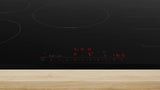 Bosch Series 6 PXV831HC1E 80cm 5 Zone Induction Hob with Flex Induction Zone Stock Photo Hob close up of the LED display  and touch controls
