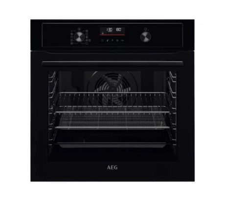 AEG 3000 BEX535A61B (45) Built In Electric Single Oven in Black with AirFry and Aqua Clean Enamel  - A+ Rated - (Blemished) - HW182445