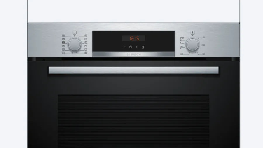 Bosch Series 4 HQA574BS3B (23) Electric Single Oven with Pyrolytic Self Cleaning in Stainless Steel - (Ex Display) - HW182523