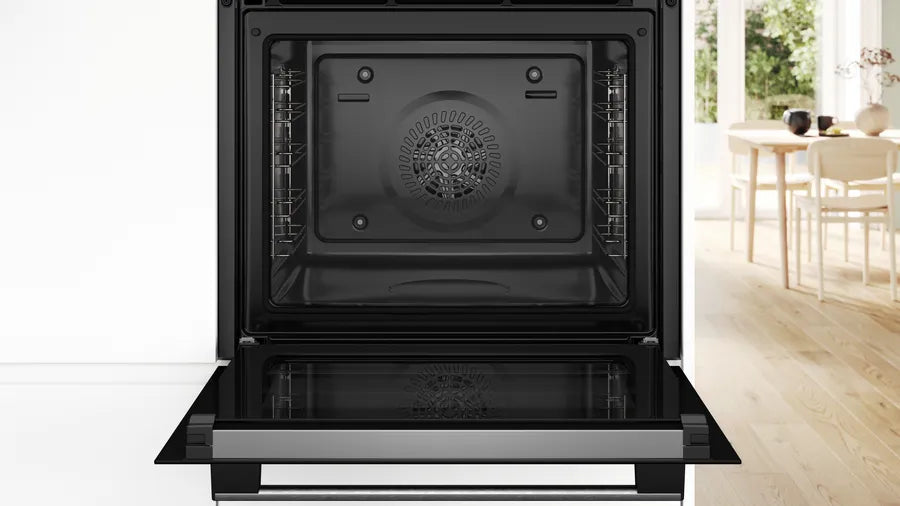 Bosch Series 4 HQA574BS3B (23) Electric Single Oven with Pyrolytic Self Cleaning in Stainless Steel - (Ex Display) - HW182523