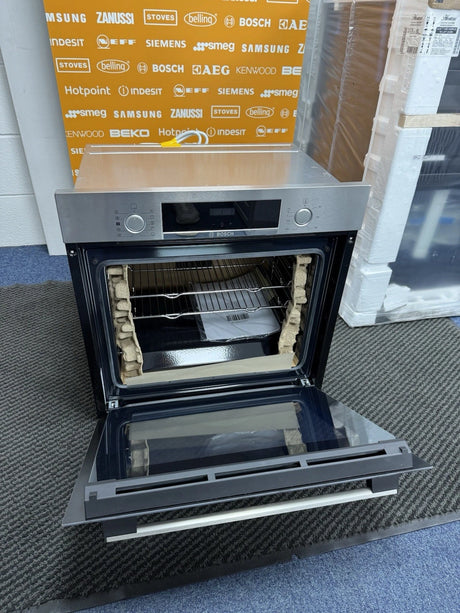 Bosch Series 4 HQA534BS3B Built In Electric Single Oven with added Steam Function in Stainless Steel - A+ Rated - HW181859