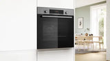 Bosch Series 4 HQA574BS3B (23) Electric Single Oven with Pyrolytic Self Cleaning in Stainless Steel - (Ex Display) - HW182523