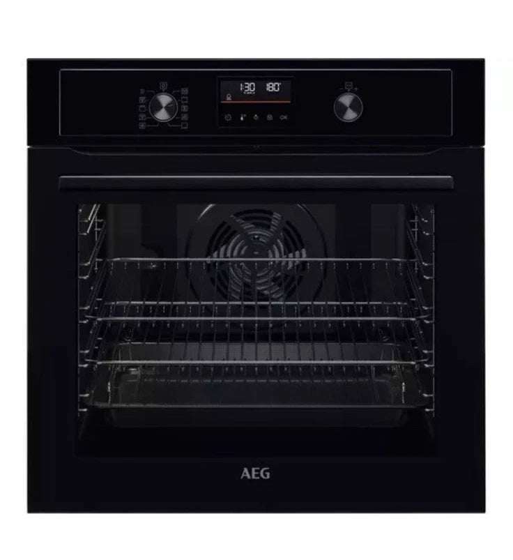 AEG BPX535061B (94) Built-In Electric Single Oven with Pyrolytic Self Cleaning in Black - A Rated - (Ex Display) - HW181894