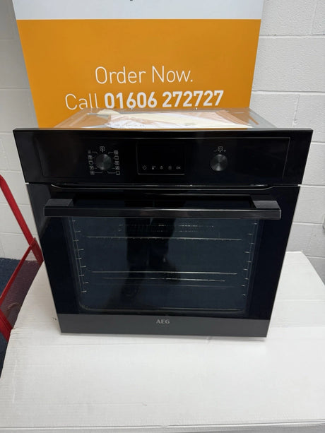 AEG BPX535061B (94) Built-In Electric Single Oven with Pyrolytic Self Cleaning in Black - A Rated - (Ex Display) - HW181894