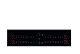 AEG TCH74B01CB 68cm 4 Zone Induction Hob with Integrated Venting Hood in Black from HomeWise Appliances. Stock photo of the touch controls only.