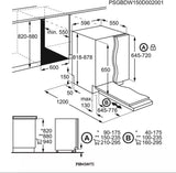 AEG FSB42607Z (56) Air Dry 3000 Fully Integrated Built In Dishwasher - Black Control Panel with Sliding Door Fixing Kit - (Ex Display Graded) - HW181956