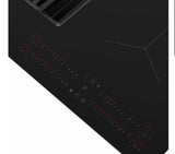 AEG TCH74B01CB 68cm 4 Zone Induction Hob with Integrated Venting Hood in Black from HomeWise Appliances. Stock photo close up of the digital touch controls.