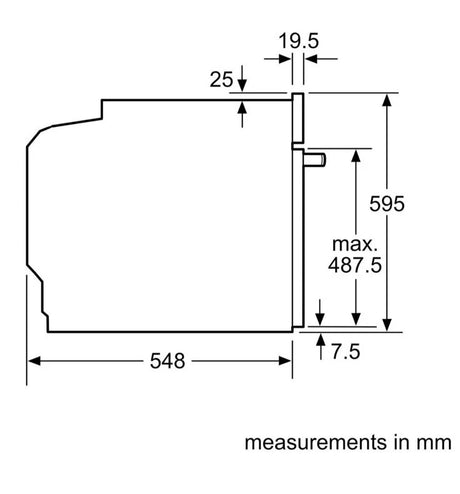 Bosch Series 4 HQA534BB3B Built In Electric Single Oven with added Steam Function in Black - A+ Rated - (Ex Display) - HW181973