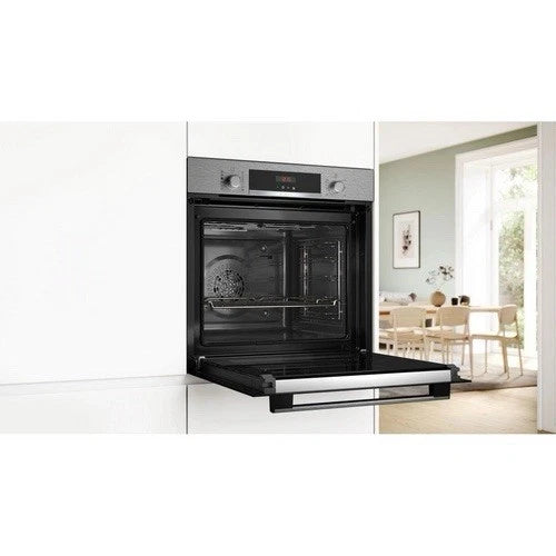 Bosch Series 4 HQA574BS3B (23) Electric Single Oven with Pyrolytic Self Cleaning in Stainless Steel - (Ex Display) - HW182523